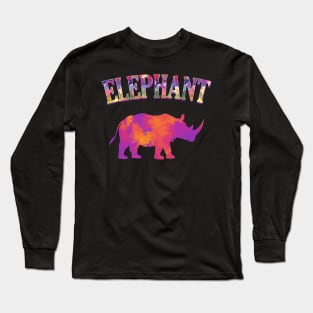 Slightly Wrong Elephant - Funny, Cute, Animal, Gift, Present, Rhino Long Sleeve T-Shirt